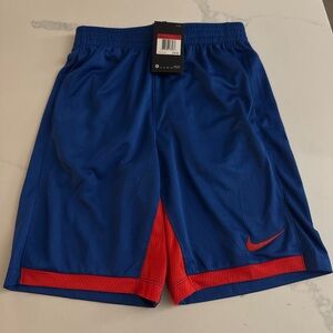 Nike Men's Royal Blue Athletic Shorts with Red Accents